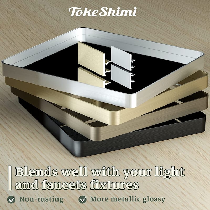 TokeShimi Modern Metal Frame Bathroom Vanity Wall Mirror