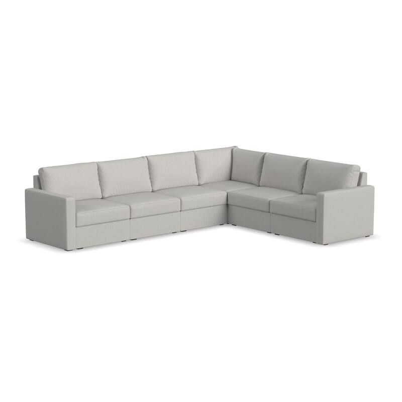 Flex 6-seat Upholstered Modular Sectional by Flexsteel - 134" x 35" x 103"