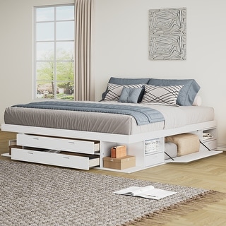 King Size Storage Platform Bed Frame With Drawers And Shelves Bed Bath Beyond 41530871 King Size Storage Platform Bed Frame With Drawers And Shelves Bed Bath Beyond 41530871