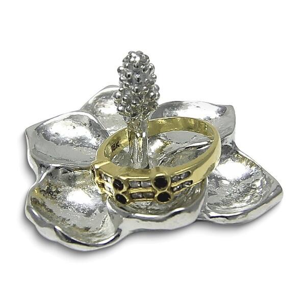 Pewter Tiny Gardens Magnolia Ringholder