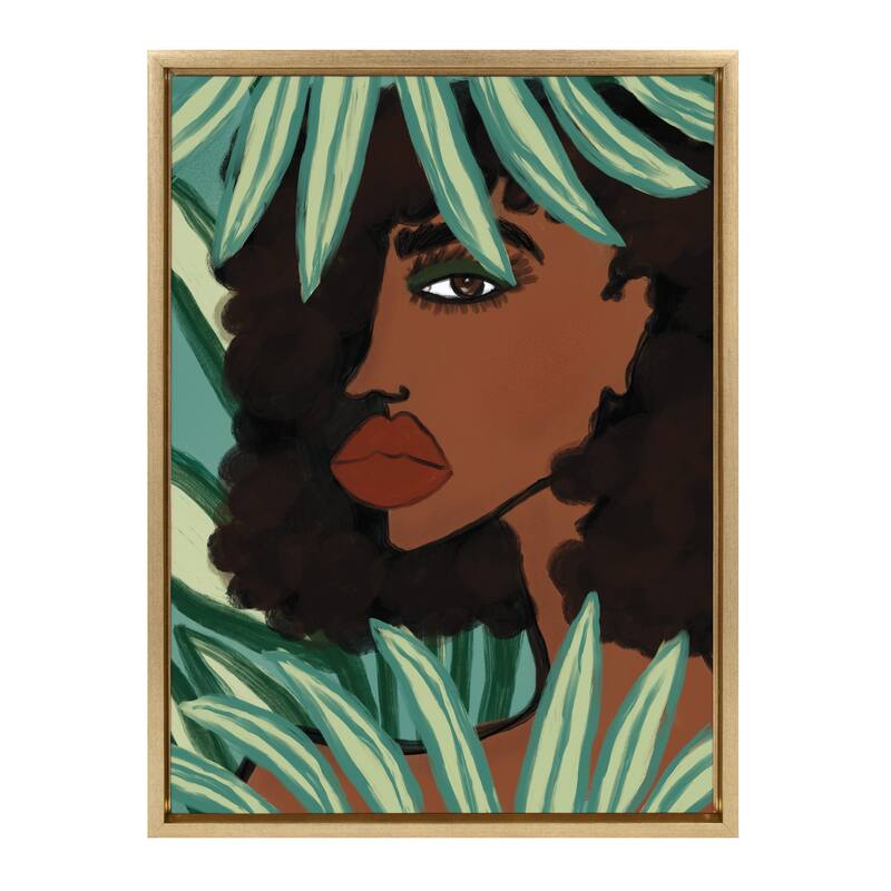 Kate and Laurel Jungle by Kendra Dandy of Bouffants and Broken Hearts - 18x24 - Plastic - Gold
