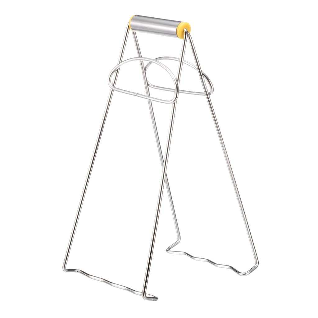 Folding Hot Plate Grippers, Stainless Steel Kitchen Dish Plate Clip - Silver