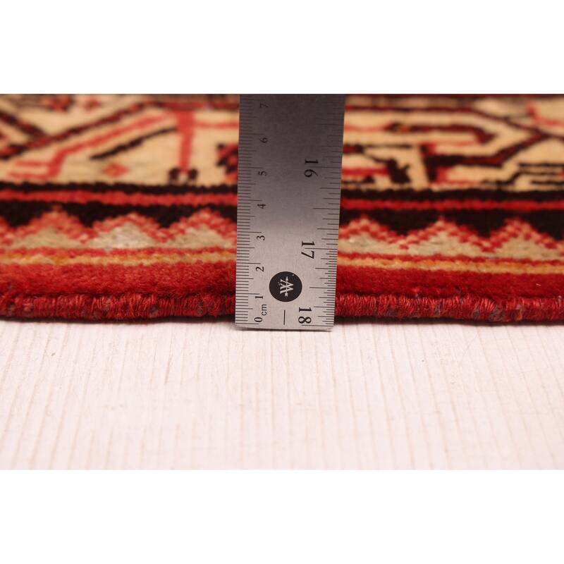 ECARPETGALLERY Hand-knotted Andelz Red Wool Rug - 3'6 x 10'1