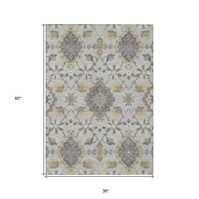 HomeRoots Oriental Traditional Rectangle Outdoor Rug
