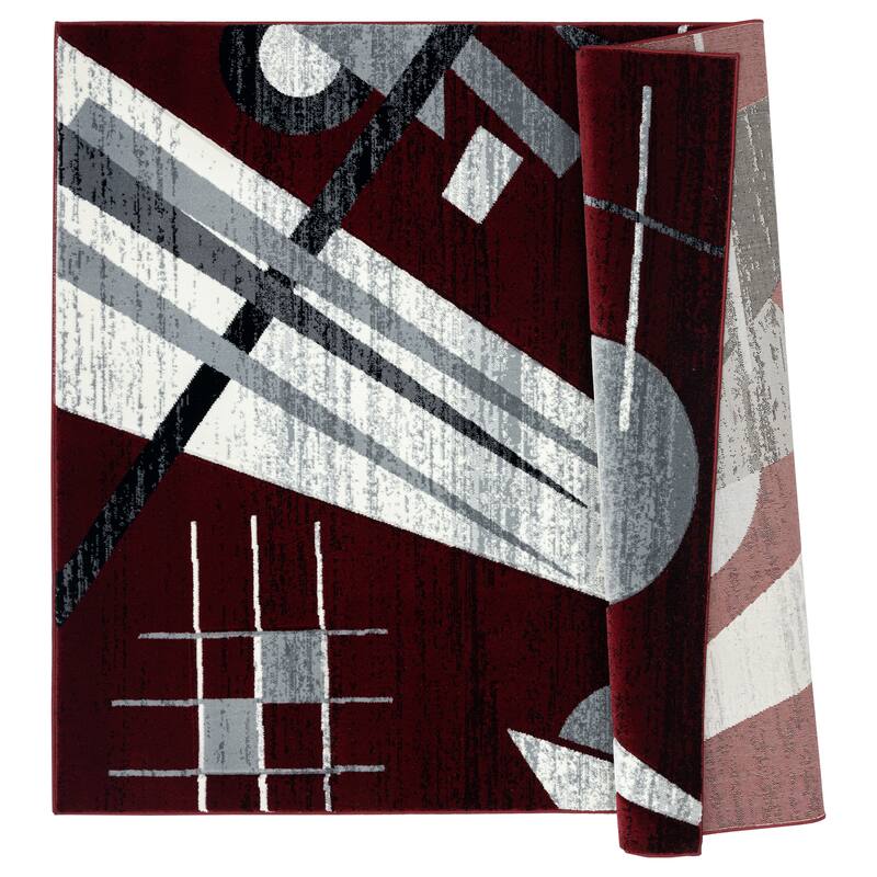 Crystal Collection Abstract Geometric Area Rug