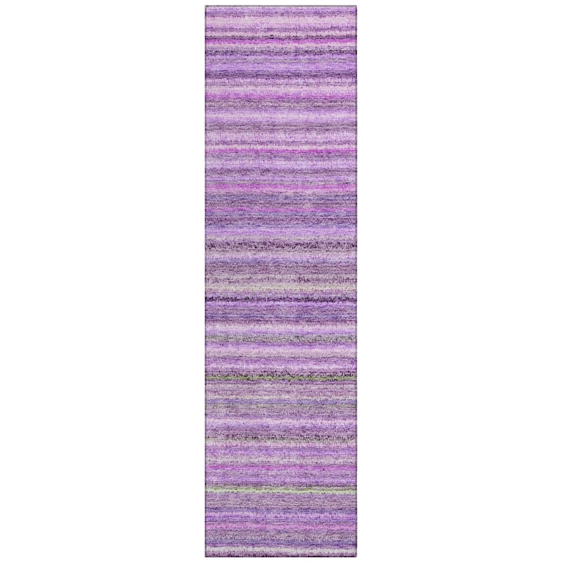Machine Washable Indoor/ Outdoor Chantille Stripes Rug