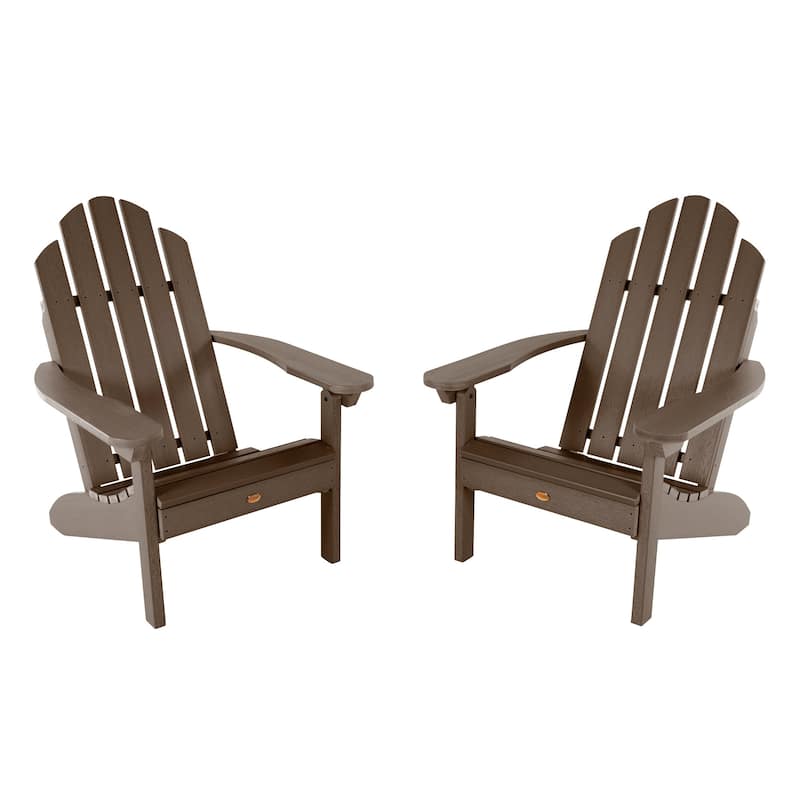 Set of 2 Highwood Classic Westport Adirondack Chairs - Weathered Acorn