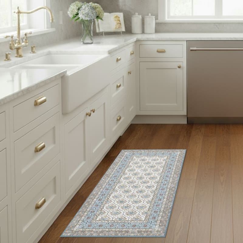 Laura Ashley Imagine Printed Chenille Washable Non-Slip Rugs