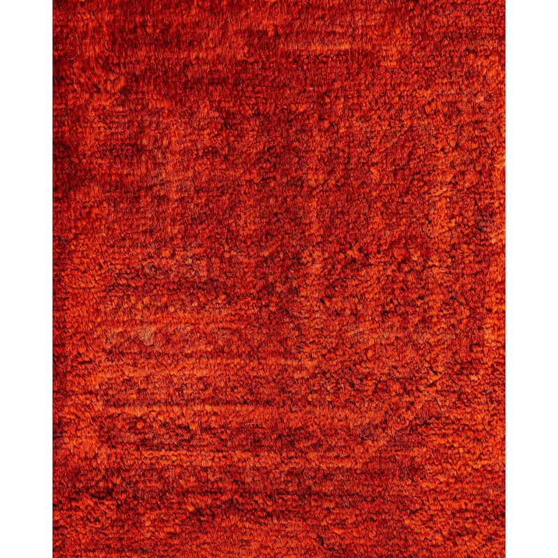 Overdyed One-of-a-Kind Hand-Knotted Area Rug - Orange - 8' 2" x 9' 10"