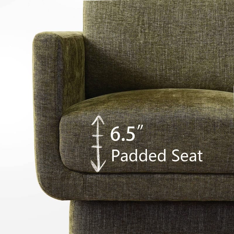 Upholstered Swivel Barrel Accent Chair(Set of 2)