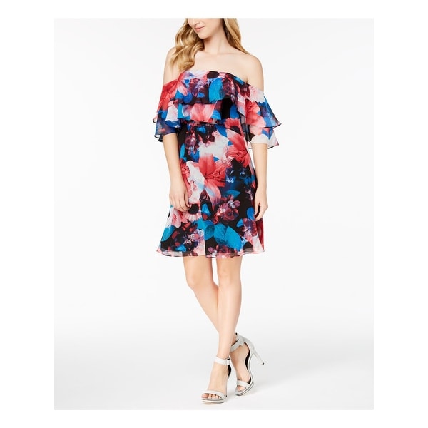 calvin klein short sleeve a line dress
