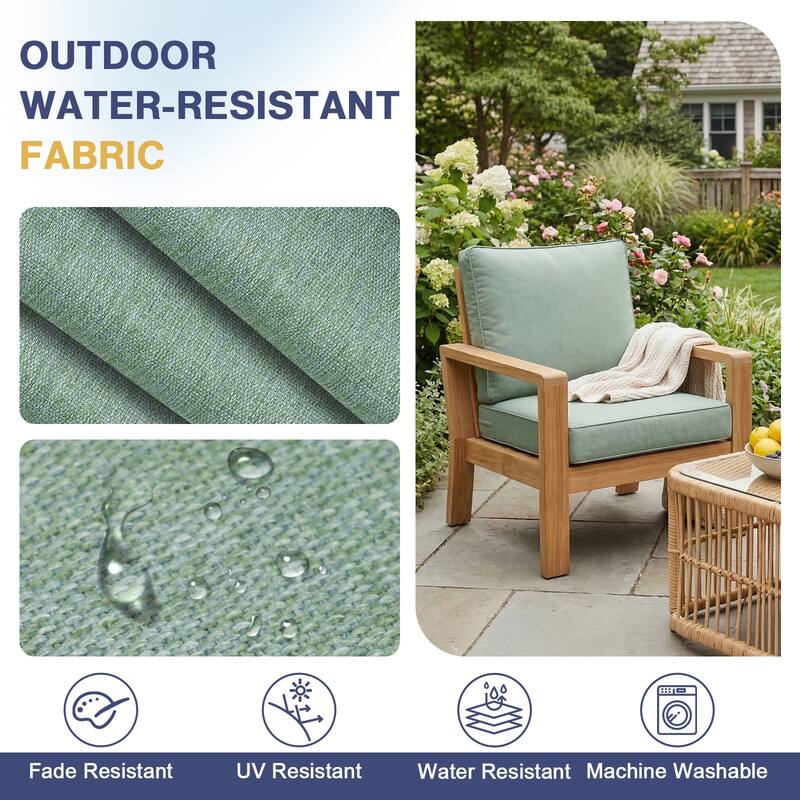 Aoodor Outdoor Seat/Back Cushion Set of 2