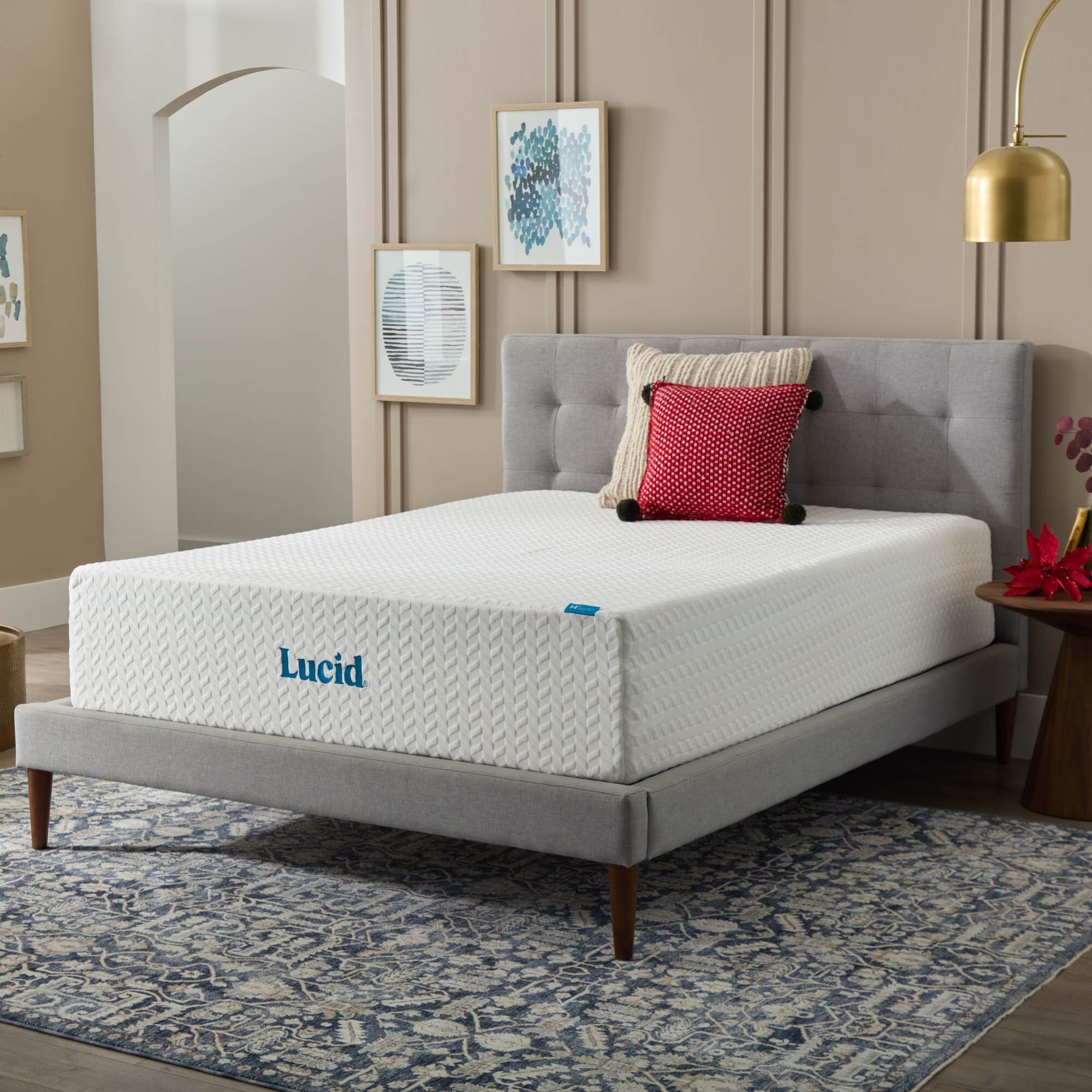 Lucid SureCool 14-inch Gel Memory Foam Mattress, Medium-Firm Feel