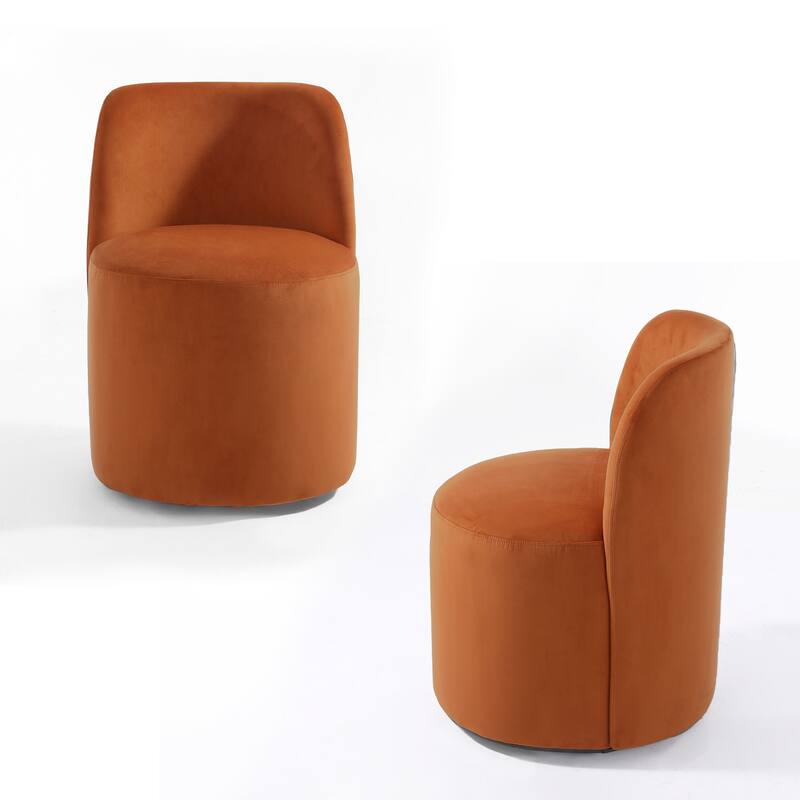 Modern Linen Upholstery Dining Chair Barrel Chair
