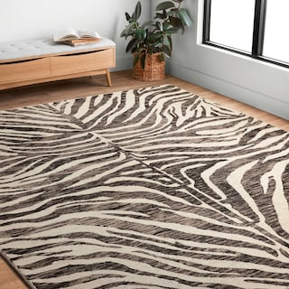 Alexander Home Zawadi Moroccan Zebra Wool Area Rug