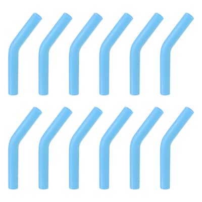 12pcs Silicone Straw Elbows Tip Fit for 6mm/0.24" OD Straws