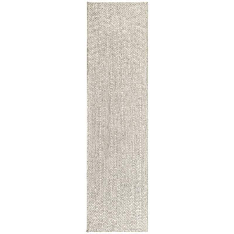Nourison Horizon Indoor/Outdoor Chevron Area Rug - 2' x 6' - Grey