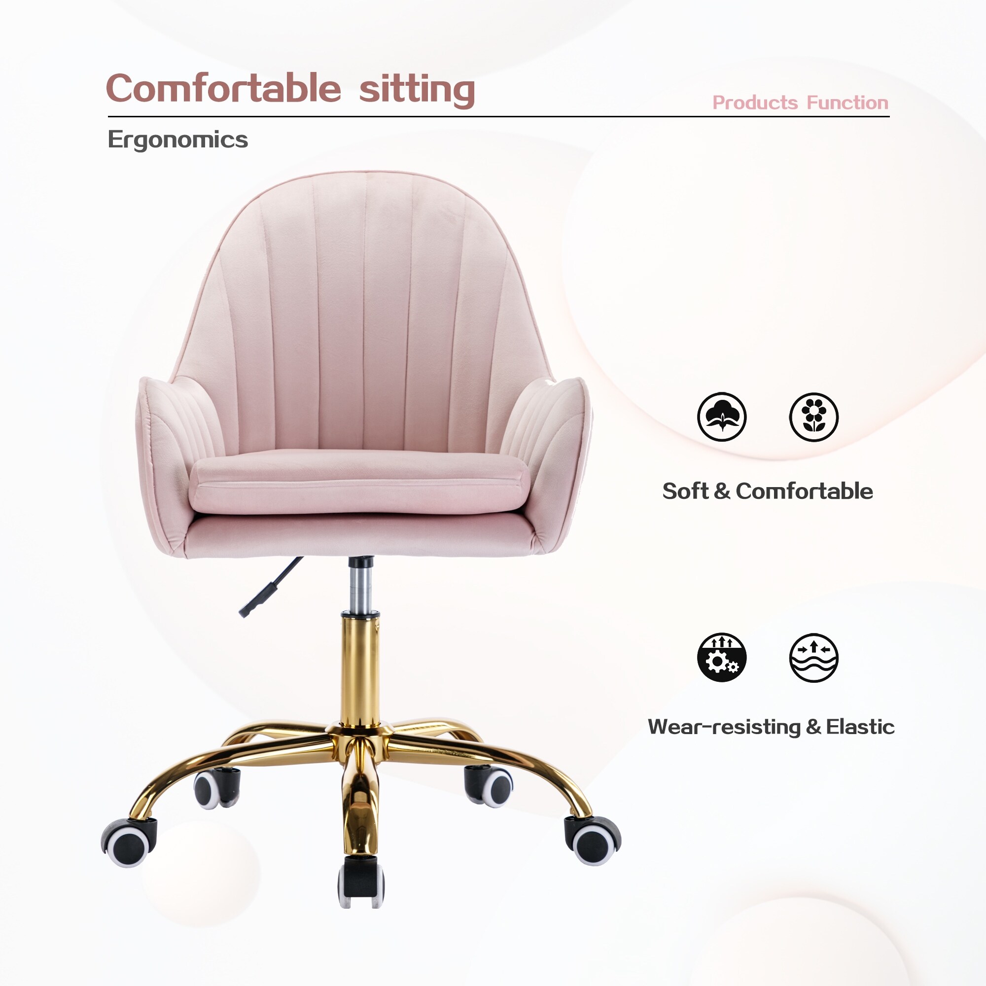 pink dresser chair Pink Velvet Vanity Chair, Bow Butterfly Backrest Makeup Lounge Seat Stool for Bedroom Dressing Room, Gold Frame