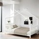 preview thumbnail 3 of 28, Twin Size Metal House Platform Bed with Legs