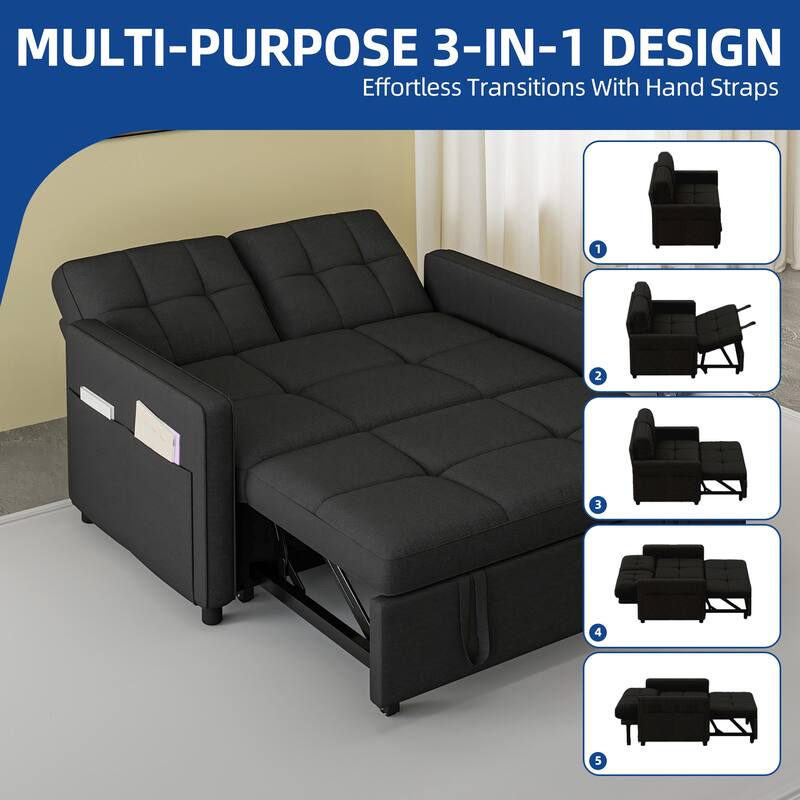 Moasis 3 IN 1 Sleeper Sofa Bed, Pull Out Chair Sofa