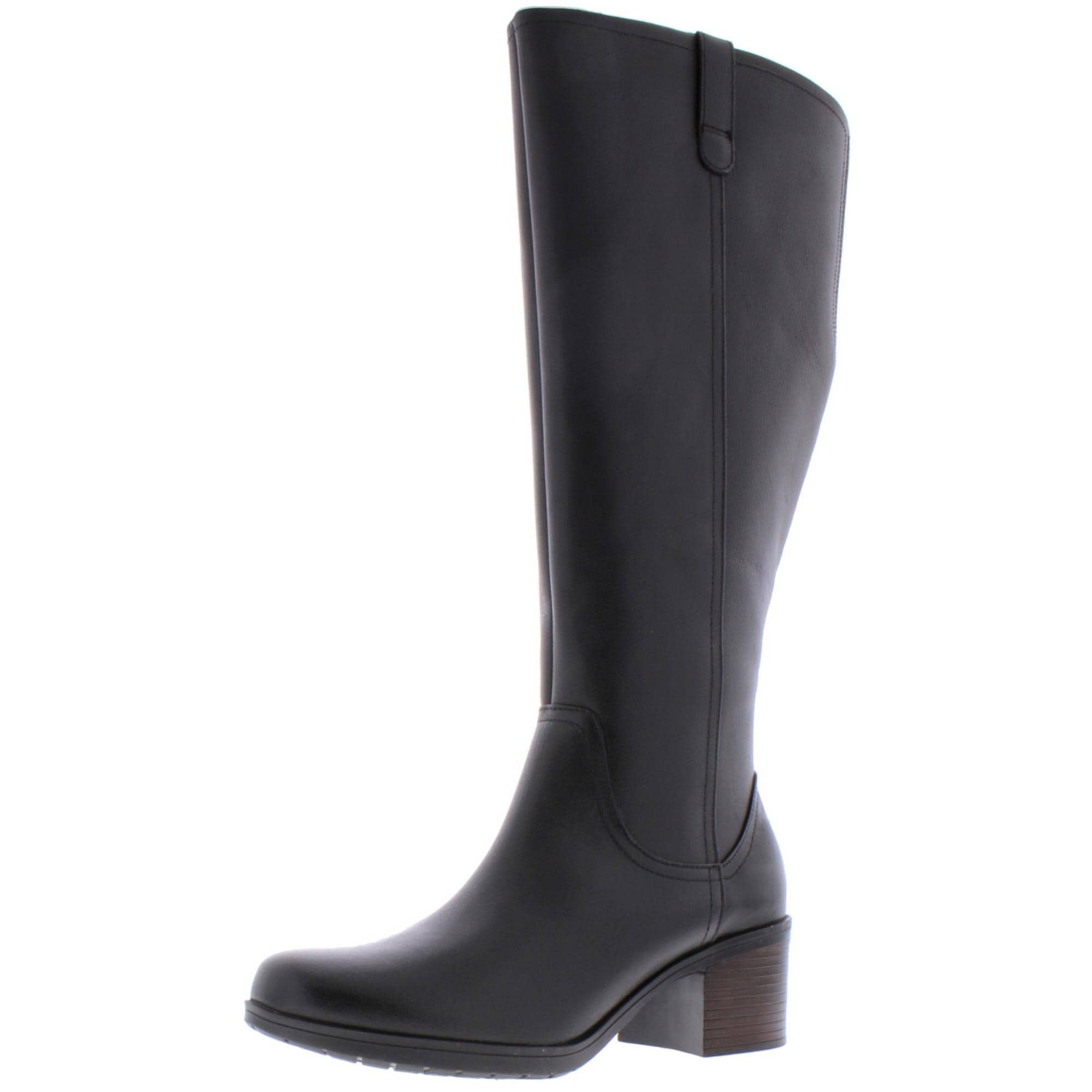 clarks ladies long leather boots