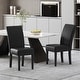 preview thumbnail 46 of 61, Christopher Knight Home Pollards Upholstered Dining Chairs (Set of 2) Espresso/ Midnight/ Faux Leather