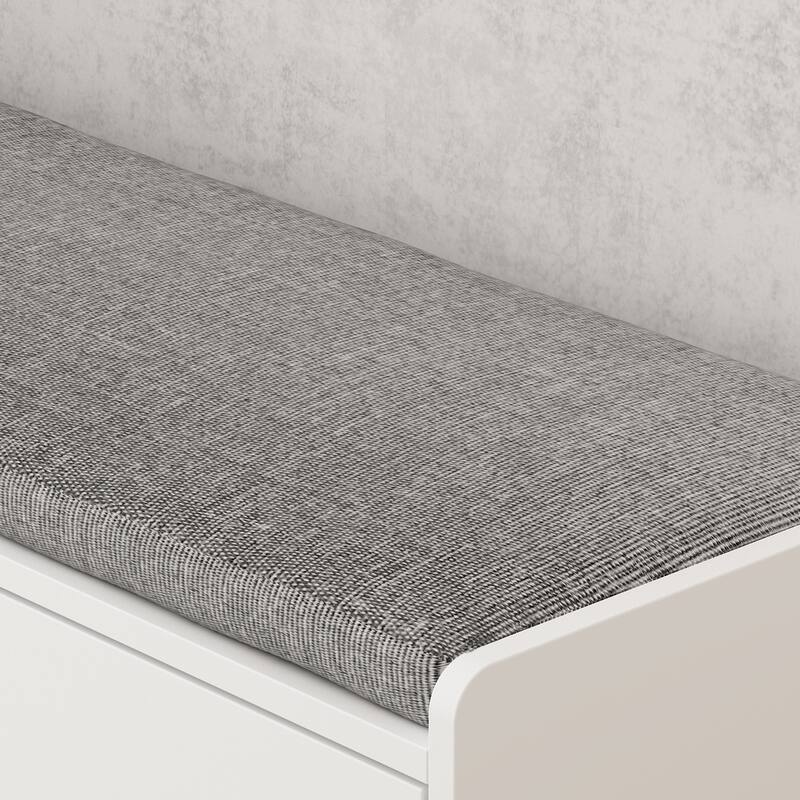 Timechee Entyrway Shoe Change Bench Storage Cabinets with Cushion