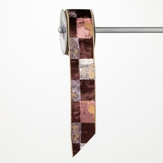 30'L Sullivans Satin Patchwork Ribbon, Multicolored - 30'L x 2.5