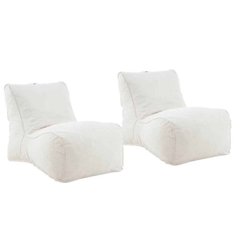 Christopher Knight Home - Moira Modern Outdoor Upholstered Bean Bag Chair with Shredded Foam Fill