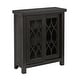 preview thumbnail 8 of 18, Glassell Geometric Glass Door Storage Cabinet with Adjustable Shelves by iNSPIRE Q Classic