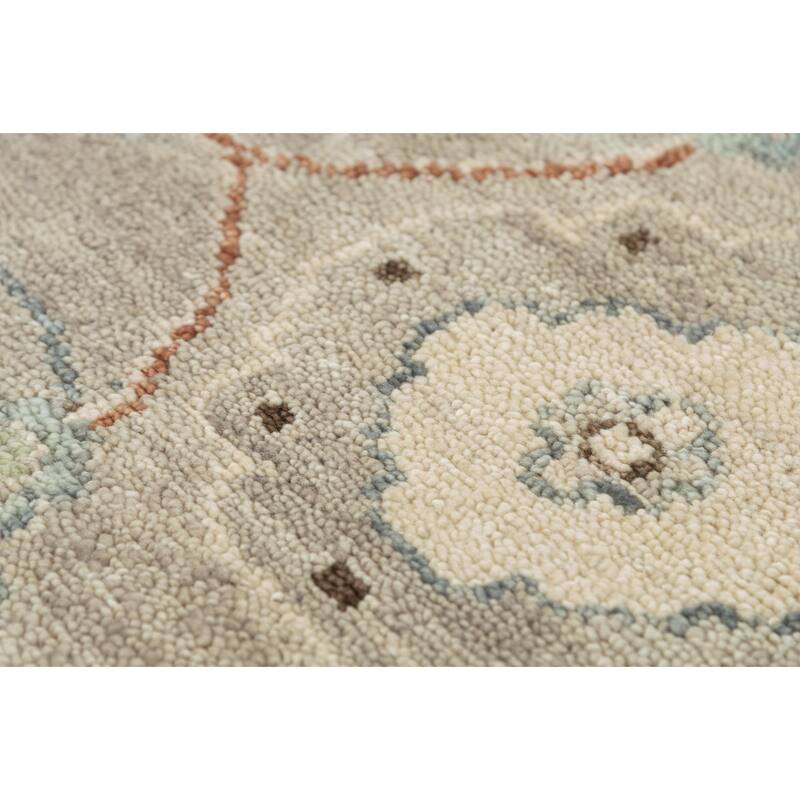 Alora Decor Abby Light Blue Classical Hand-knotted Hand-spun Wool Rug