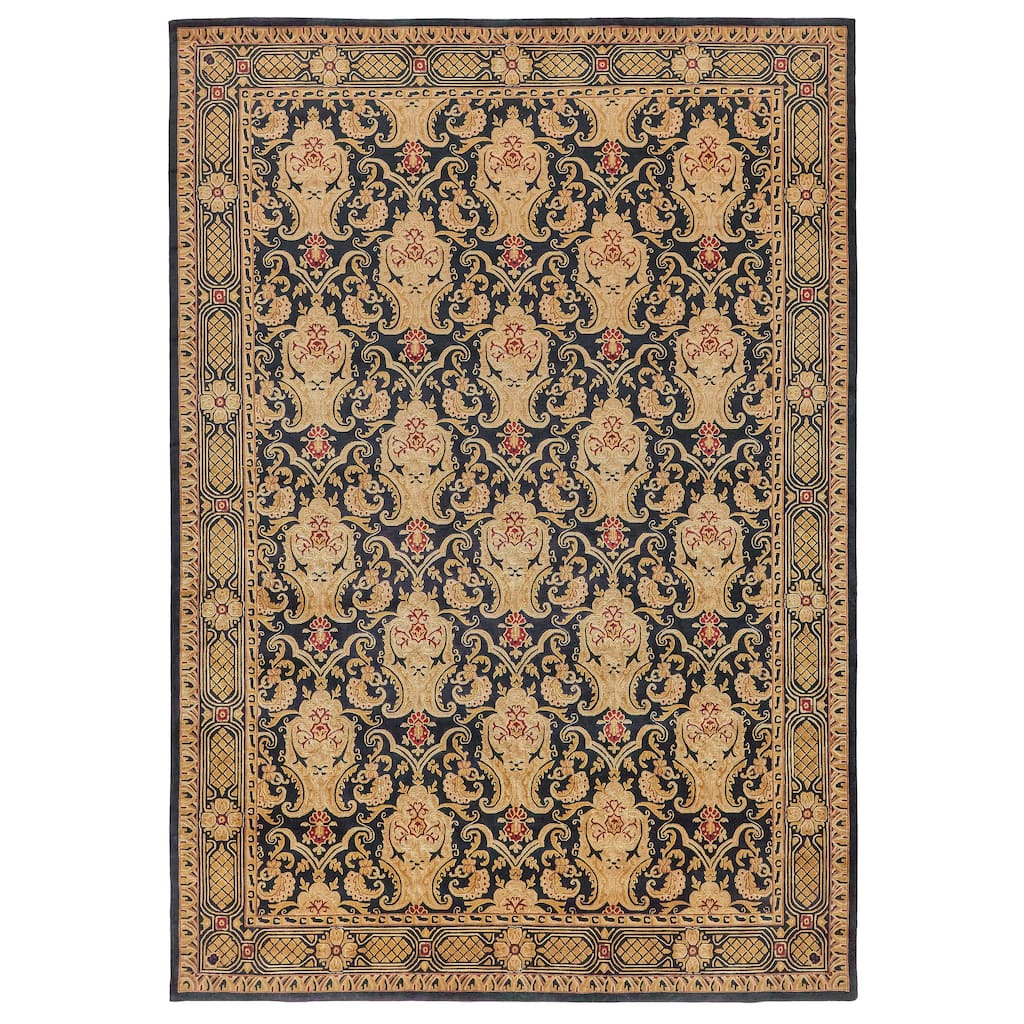 EXQUISITE RUGS ONE-OF-A-KIND Tibetan Weave Collection Hand Knotted Gold Rug - 10'x14' - 10'0"x14'0"