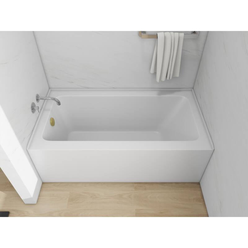 Vanity Art Alcove Soaking Acrylic Bathtub