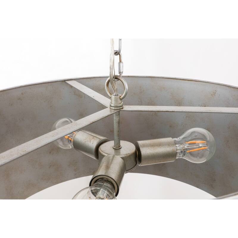 Elegant Lighting Miro 3 Light 20" Pendant with Metal Drum Shade