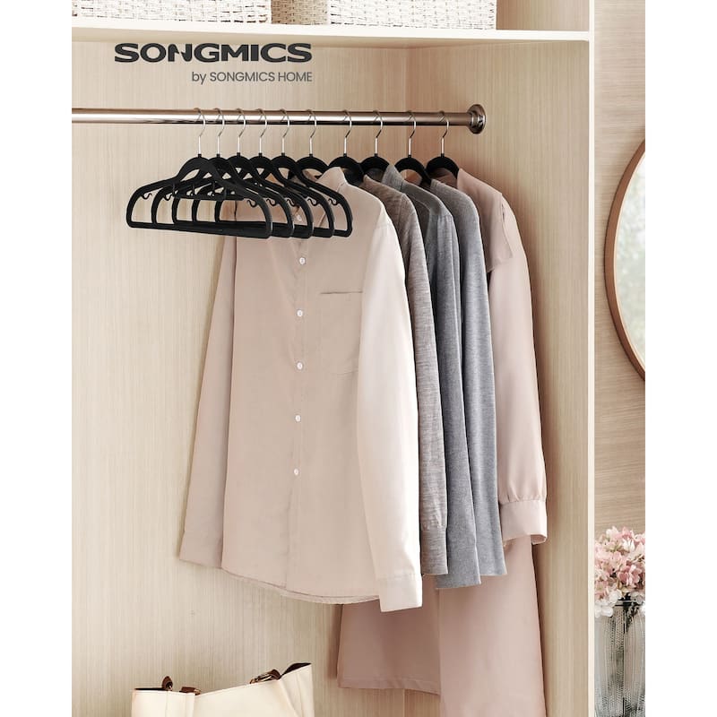 Multi-Purpose Clothes Hangers with Anti-Slip Rubber Grips Space-Saving Frame and Hook Rotation