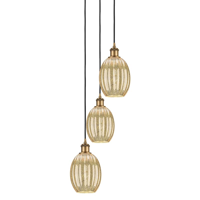 Innovations Lighting 113B-3P-33-13 Preston Pendant Preston 3 Light 13" - Brushed Brass / Mercury