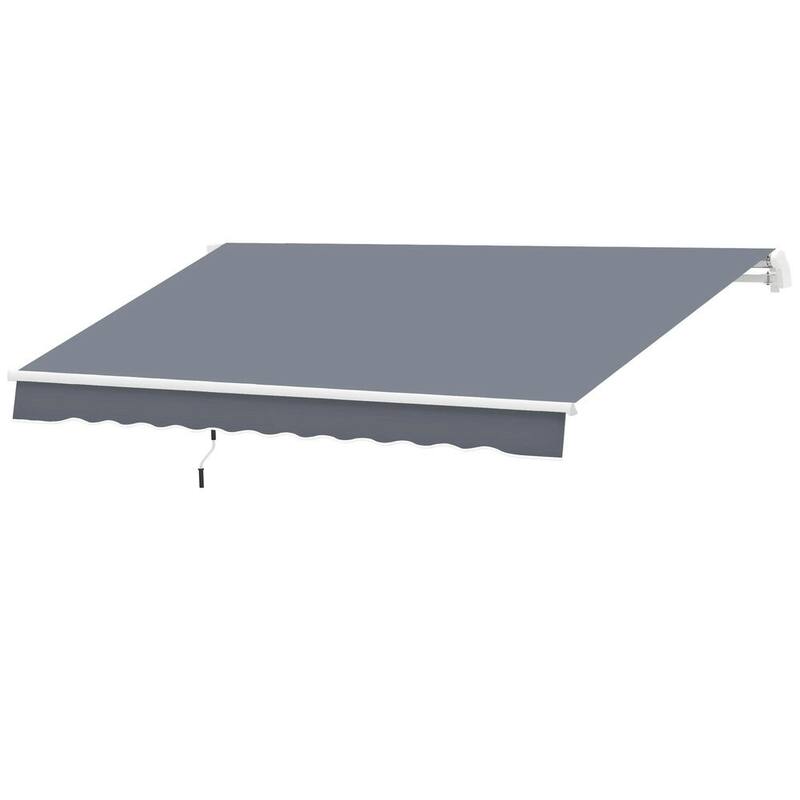 10' x 8' Retractable Sun Shade Patio/Window Awning - Polyester Fabric