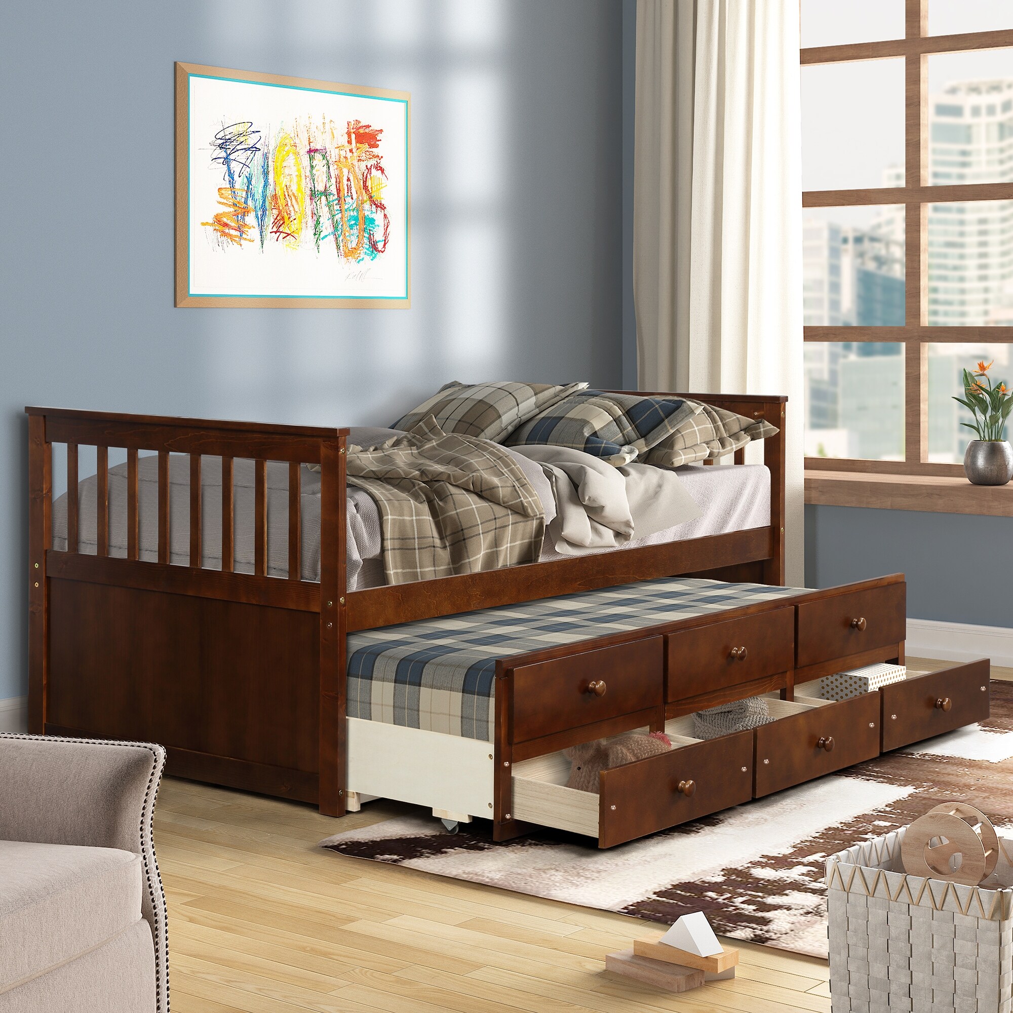 Living spaces captains store bed