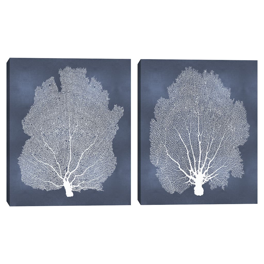 Sea Fan on Blue I-II by Melonie Miller Canvas Art Prints