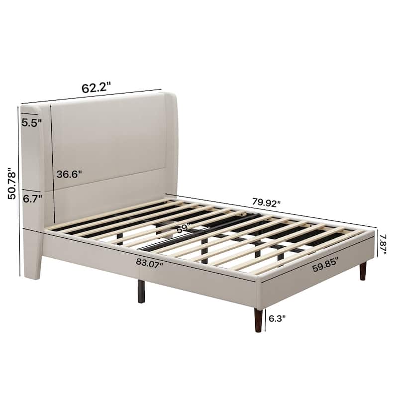 Upholstered Headboard Platform Bed Comfort Bed Frame