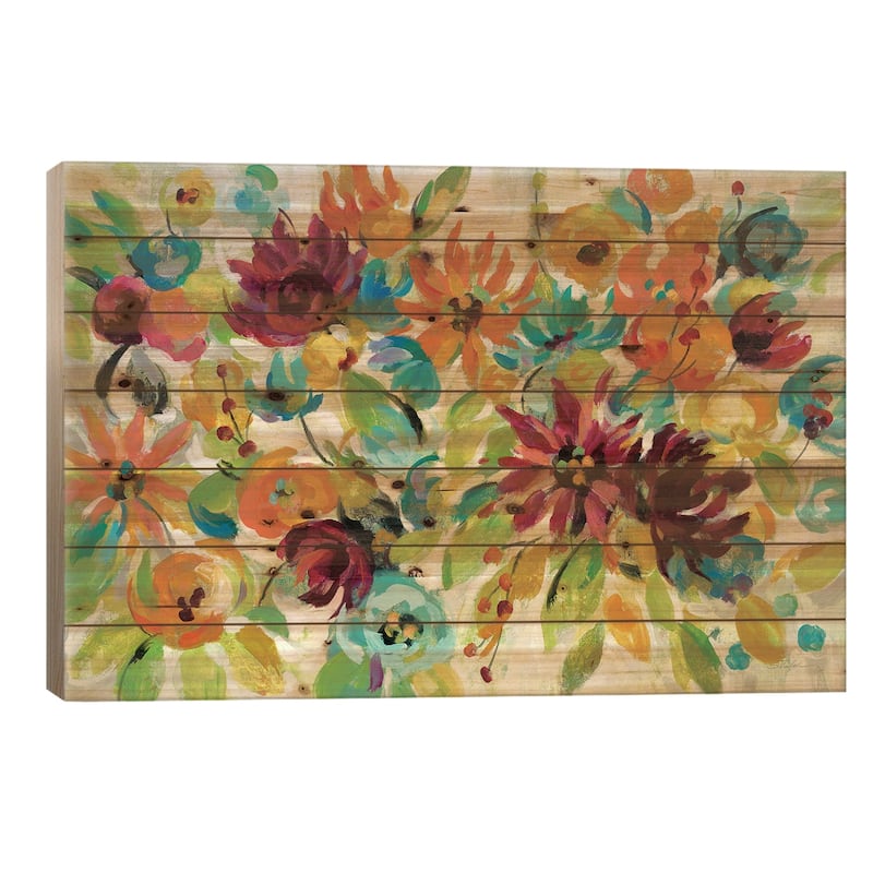 Autumn Joy I Print On Wood by Silvia Vassileva - Multi-Color - 26x40x1.5