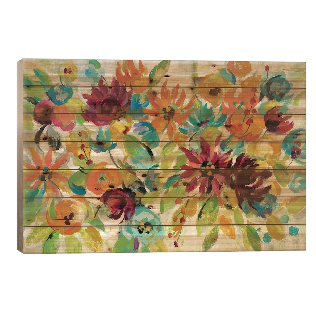 Autumn Joy I Print On Wood by Silvia Vassileva - Multi-Color