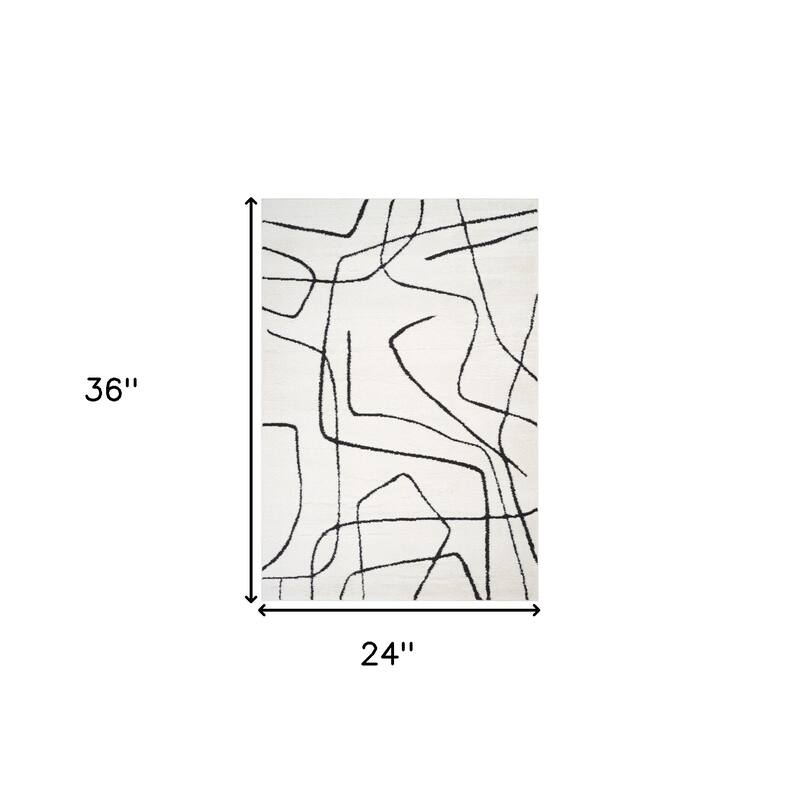 HomeRoots Abstract Rectangle Area Rug