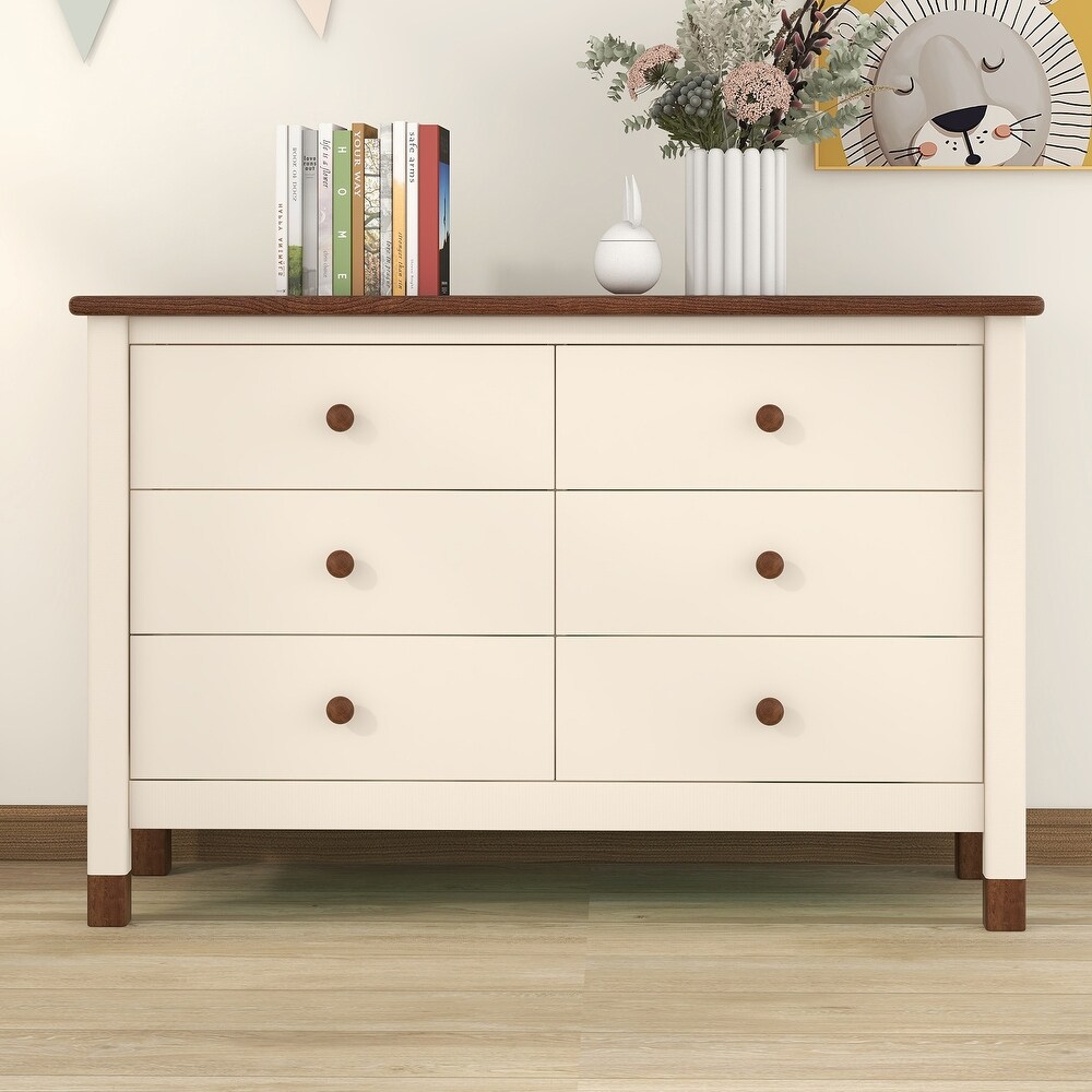 Cream 6 drawer Up to 24 in Dressers Bed Bath Beyond