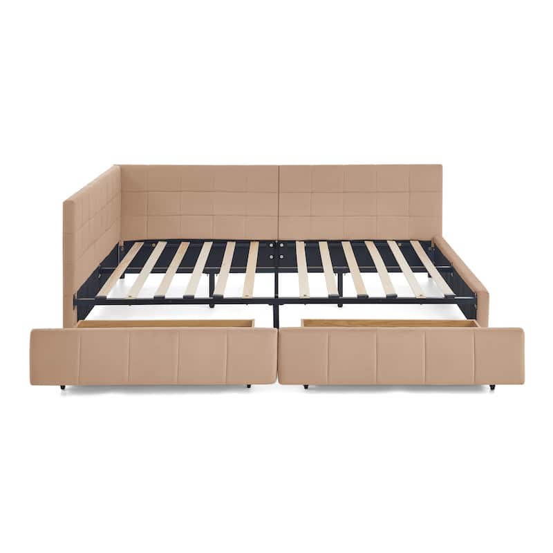 Storage Upholstered Tufted Bed Frame