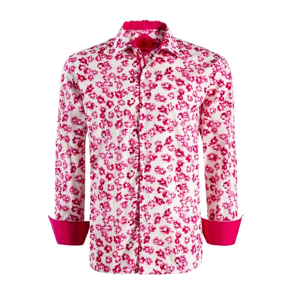 Elie Balleh Boys' Slim Fit Floral Sport Button-Down Shirt