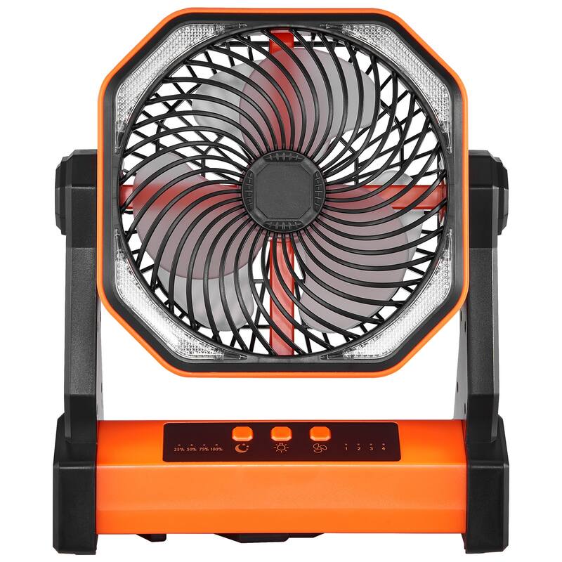 8 inch Rechargeable Camping Desktop Fan Battery Operated 4 Speeds