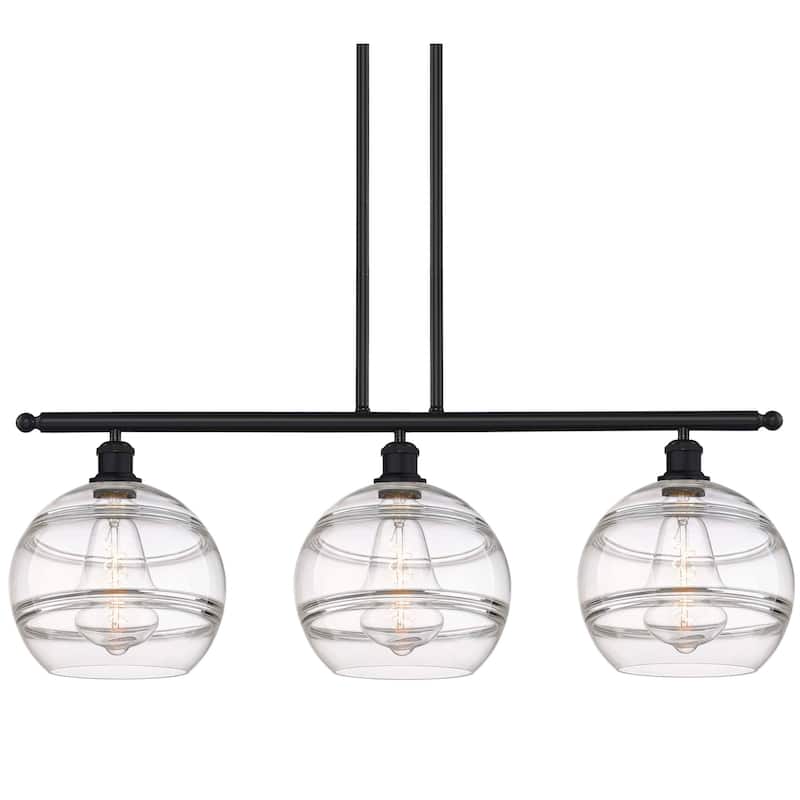 Innovations Lighting 516-3I-13-37 Rochester Pendant Rochester 3 Light - Matte Black / Clear