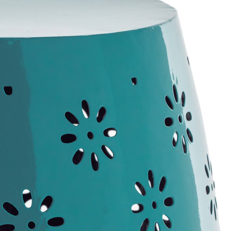 Soleil Pierced Iron Outdoor 15-inch Round End Table by Christopher Knight Home - 15.75"D x 15.75"W x 20.50"H