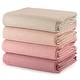 preview thumbnail 18 of 45, Muslin Swaddle Blankets, Pack of 4, 47" x 47" by Comfy Cubs Cream,Blush,Bold Blush,Mauve